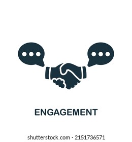 Engagement Icon. Monochrome Simple Community Icon For Templates, Web Design And Infographics