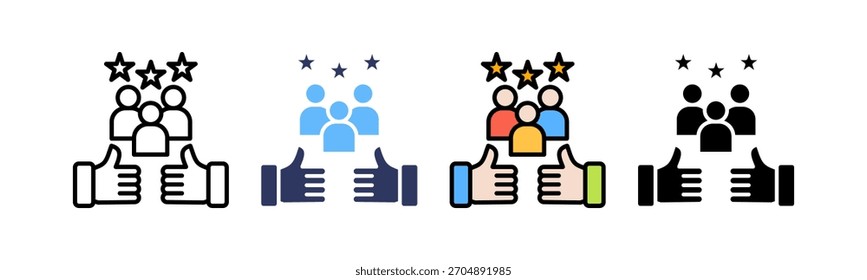 Ilustração de vários vetores do ícone de compromisso