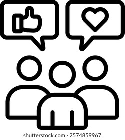 Engagement Icon Outline Vector Illustration