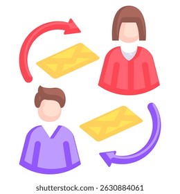 Engagement icon represented by Engagement symbol Flat style.