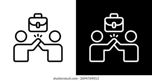 Engagement Icon Set. Clean Line Design With Light And Dark Versions For Versatile Use.