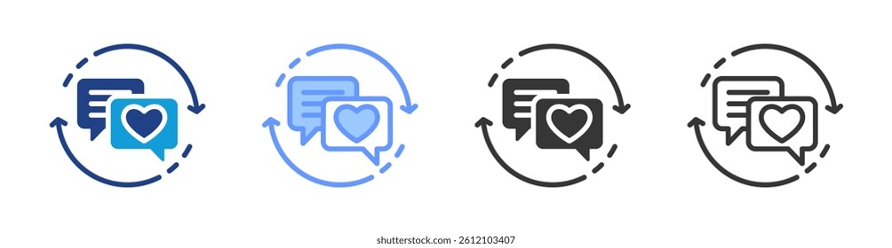 Engagement icon set multiple style collection