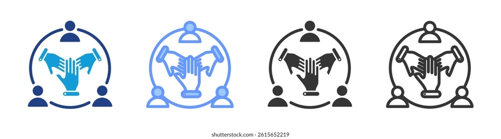 Engagement icon set multiple style collection