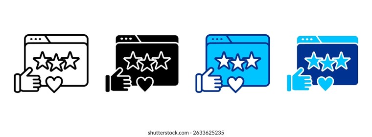 Conjunto de iconos de compromiso Ilustración vectorial de estilos múltiples