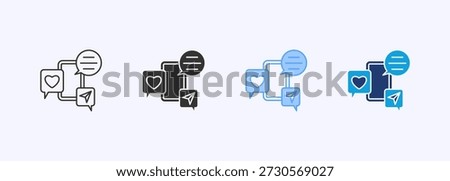 Engagement Icon Set Multiple Style Collection