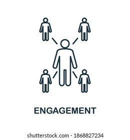 Engagement Icon. Simple Line Element From Community Management Collection. Filled Engagement Icon For Templates, Infographics And More.