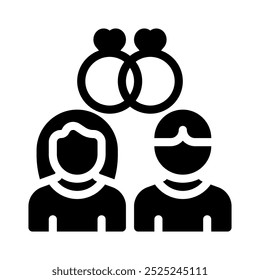 engagement icon with style glyph