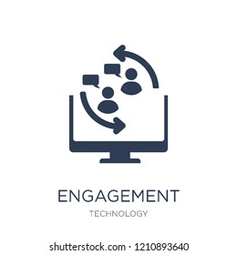 Engagement icon. Trendy flat vector Engagement icon on white background from Technology collection, vector illustration can be use for web and mobile, eps10 - Powered by Shutterstock - Get 15% off with code: PIKWIZARD15