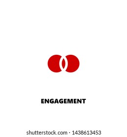 engagement icon. engagement vector design. sign design. red color