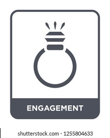 engagement icon vector on white background, engagement trendy filled icons from Jewelry collection, engagement simple element illustration