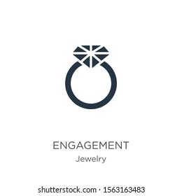 Engagement icon vector. Trendy flat engagement icon from jewelry collection isolated on white background. Vector illustration can be used for web and mobile graphic design, logo, eps10