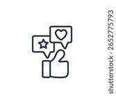 engagement icon. vector.Editable stroke.linear style sign for use web design,logo.Symbol illustration.