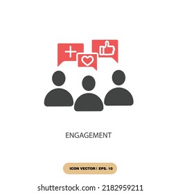 engagement icons  symbol vector elements for infographic web