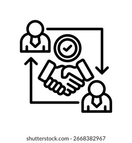 Engagement Level Icon Line Vector Illustration