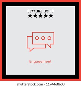 Engagement  line icon