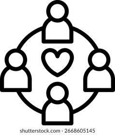 Diseño de Vector de icono de línea de compromiso