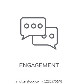 Engagement linear icon. Modern outline Engagement logo concept on white background from Technology collection. Suitable for use on web apps, mobile apps and print media.