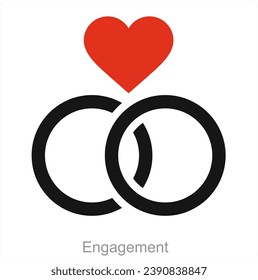 Engagement and love icon concept