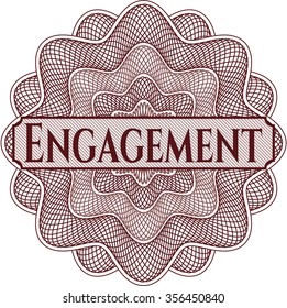 Engagement money style rosette