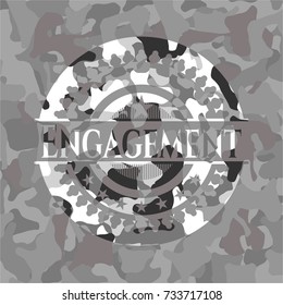 Engagement on grey camo pattern