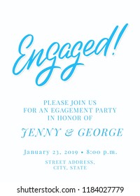 Engagement party invitation template.
