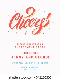 Engagement party invitation template.