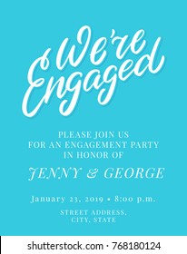 Engagement party invitation template.