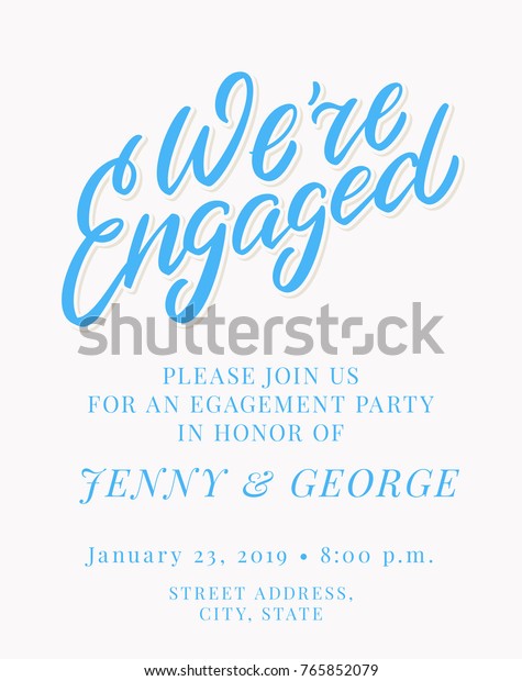 Free Engagement Invite Template from image.shutterstock.com