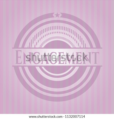 Engagement retro style pink emblem