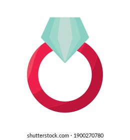 engagement ring with diamond icon vector illustration design