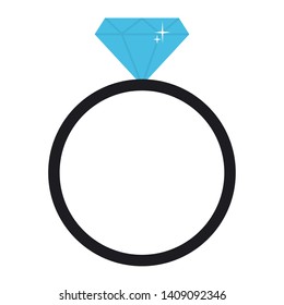 engagement ring with diamond vector illustration vector illustration