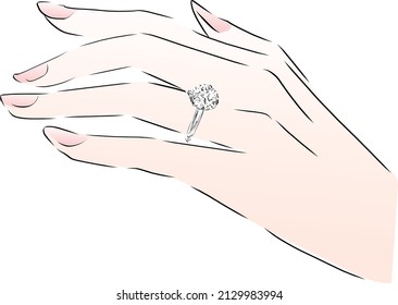 engagement ring diamond woman finger