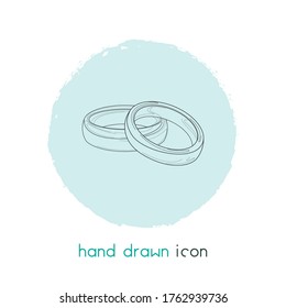 Elemento de línea de icono del anillo de compromiso. Ilustración vectorial de la línea de iconos del anillo de compromiso aislado en fondo limpio para el diseño del logotipo de la aplicación móvil web.