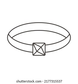 engagement ring icon on white background