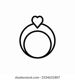 engagement ring icon sign vector