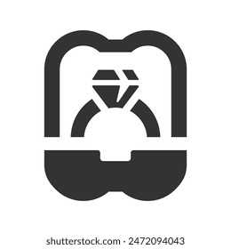 Engagement ring Icon, Vector Graphics