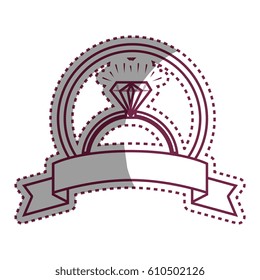 engagement ring isolated icon