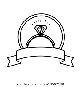 engagement ring isolated icon