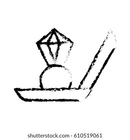 engagement ring isolated icon