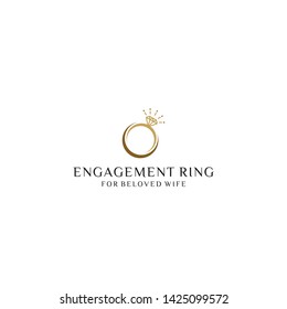 engagement ring logo illustration vector icon download