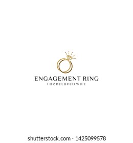 engagement ring logo illustration vector icon download