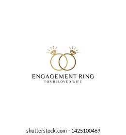 engagement ring logo illustration vector icon download