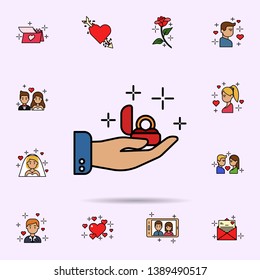 engagement, ring, love icon. Universal set of love story for website design and development, app development