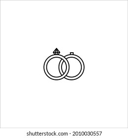 engagement ring on white background