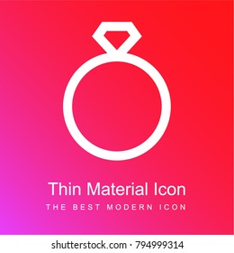 Engagement ring red and pink gradient material white icon minimal design