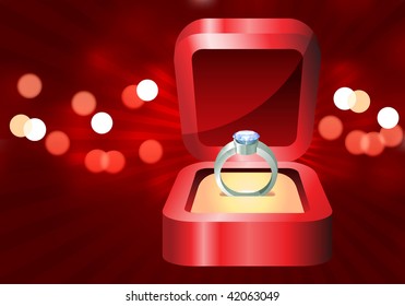 Engagement ring Valentine's Day Background
