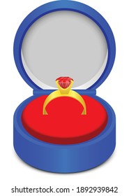 Engagement ring vector art and illustration