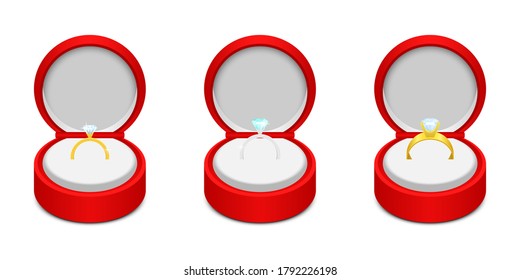 Engagement ring vector design illustration isolated on white background