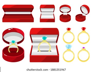 Engagement ring vector design illustration isolated on white background