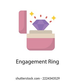 Design-Illustration über den Einsatzring Vector Flat. Liebessymbol auf weißem Hintergrund EPS10-Datei